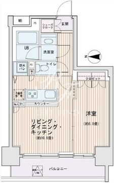 エスティメゾン錦糸町2 1508 間取り図