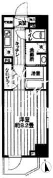 フレシア中目黒 203 間取り図