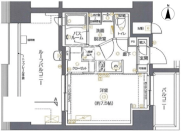 ズーム秋葉原スクエア 1502 間取り図