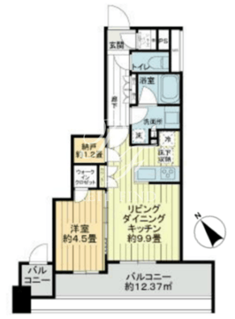 リビオレゾン月島ステーションプレミア 203 間取り図