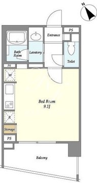 テラス八丁堀 302 間取り図