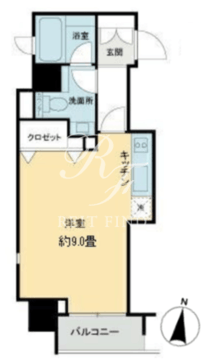 ベルファース市ヶ谷 502 間取り図