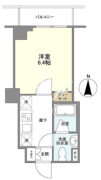 リテラス中目黒 202 間取り図
