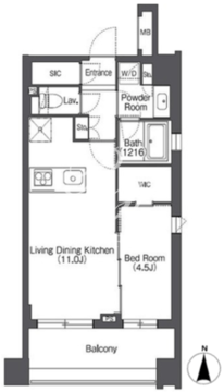 オルサス本所吾妻橋 201 間取り図