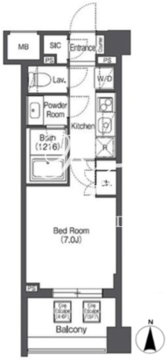 オルサス本所吾妻橋 401 間取り図