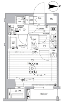 メイクスデザイン住吉3 702 間取り図