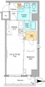 プラウドフラット本所吾妻橋 802 間取り図