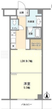 ラクラス麻布十番 604 間取り図