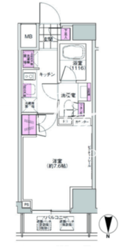 プレジリア東日本橋 508 間取り図