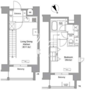 ドゥーエ月島 1005 間取り図