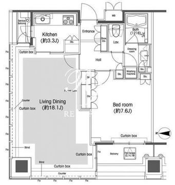 品川グラスレジデンス 1312 間取り図