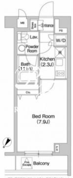 コンフォリア豊洲 313 間取り図