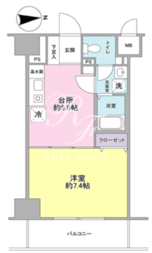 ヴェルデ東日本橋 1003 間取り図
