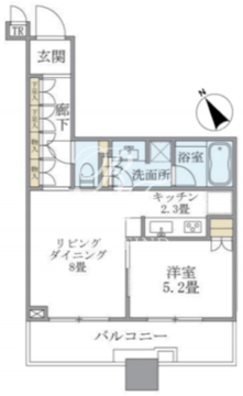 ブリリアタワーズ目黒 N-610 間取り図