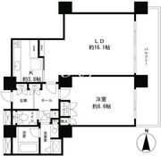 リバーポイントタワー 1802 間取り図