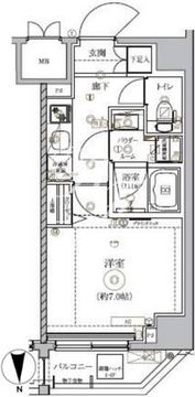 グラシアプレイス錦糸町 201 間取り図