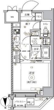 グラシアプレイス錦糸町 301 間取り図