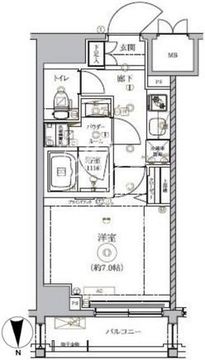 グラシアプレイス錦糸町 202 間取り図