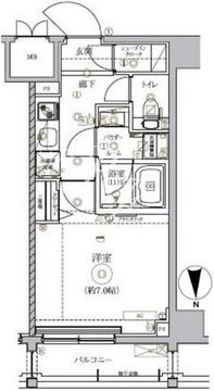 グラシアプレイス錦糸町 403 間取り図