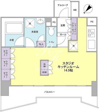 グレンパークG-WEST 1302 間取り図