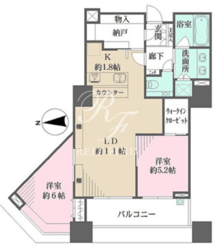 白金タワー 2812 間取り図