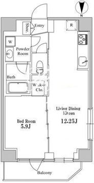 オーキッドレジデンス上野稲荷町2 602 間取り図