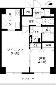 レジディア文京本郷2 1303 間取り図