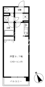 カナーリス月島 702 間取り図