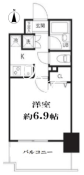 スペーシア秋葉原 611 間取り図