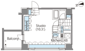 コンフォリア新宿イーストサイドタワー A-204 間取り図