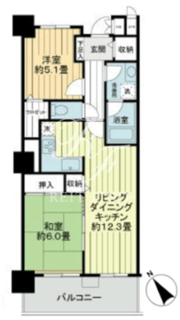 ムーンアイランドタワー 709 間取り図