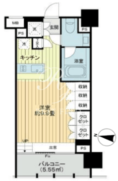 イクサージュ目黒 402 間取り図