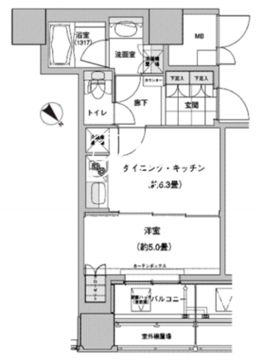 ウエストパークタワー池袋 2301 間取り図