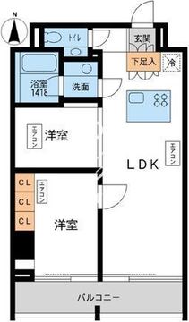 アーデン芝公園 1402 間取り図