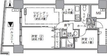 アクティ汐留 815 間取り図