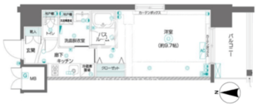 ズーム東陽町 1006 間取り図