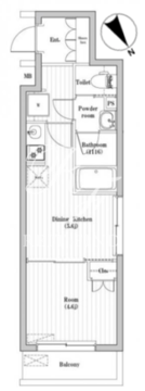 ハーモニーレジデンス山手巣鴨ザ・ガーデン 208 間取り図