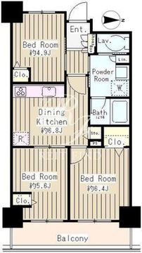 イーストコア曳舟一番館 1602 間取り図