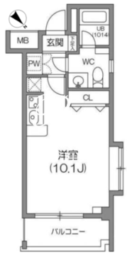 ルクレ森下レジデンス 807 間取り図