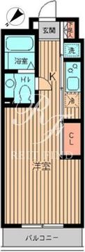 プロスペクト初台 208 間取り図