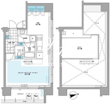 プライムアーバン芝浦ロフト 701 間取り図