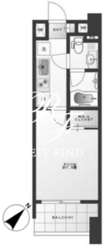 ルフォン浅草蔵前 702 間取り図