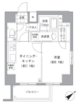 グランベル中落合 1003 間取り図
