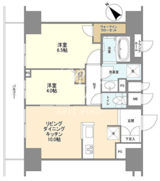 ＢＬＥＳＳ蔵前 1303 間取り図