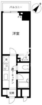 プライムアーバン飯田橋 1403 間取り図