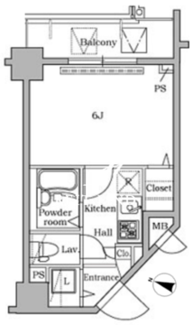 レジディア広尾2 903 間取り図