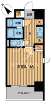 プライムアーバン門前仲町 1207 間取り図