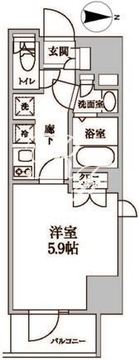 レジディア中延2 1101 間取り図