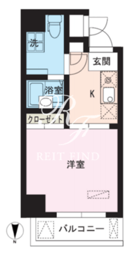 レジディア大井町 802 間取り図