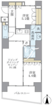 KDXレジデンス南麻布 102 間取り図